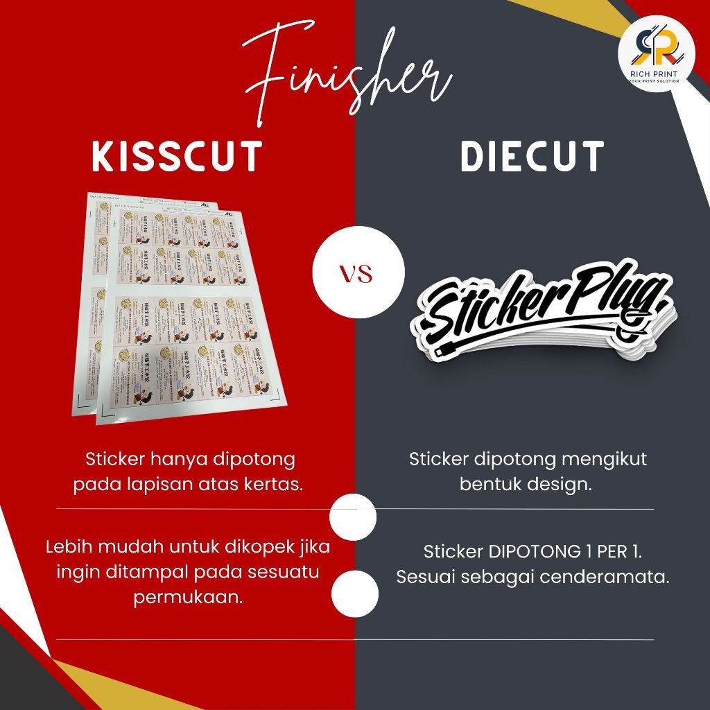 Sticker Label Cutting DieCut 1 by 1 Express 1 hari Sesuai untuk Premium ...