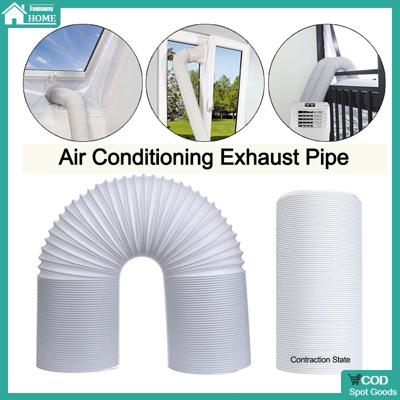 Emmamy3M/2M/1.5M Portable Aircond Hose Extension Kit 13Cm/15Cm Universal Mobile Aircon Hose