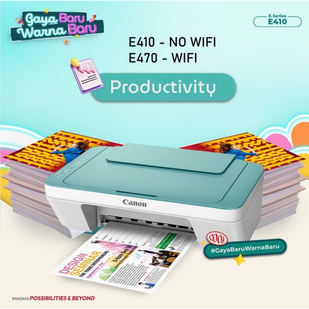 Canon E410 / CANON E470 AIO Ink Efficient Colour Inkjet Printer ...