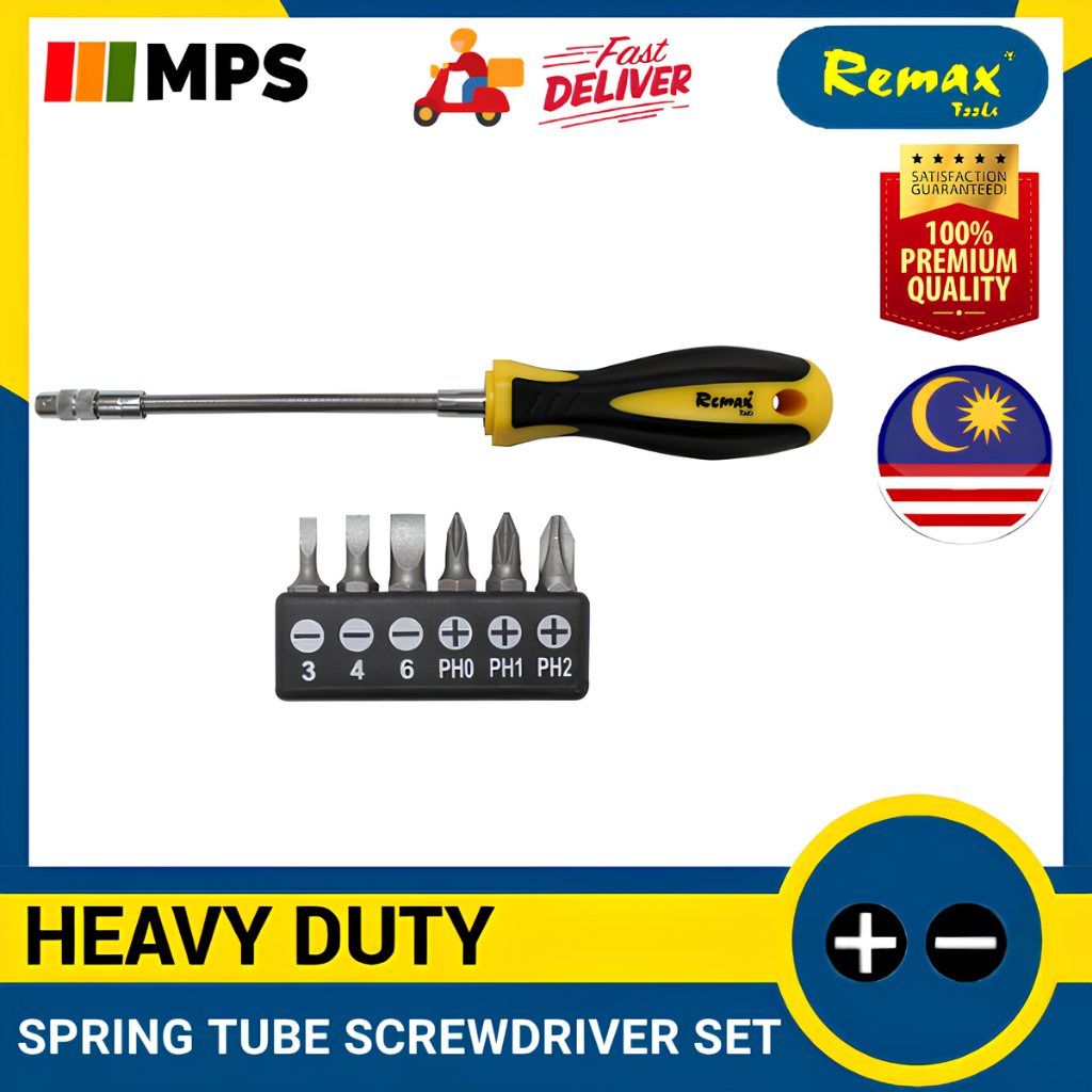 REMAX SPRING TUBE SCREWDRIVER SET | Shopee Malaysia