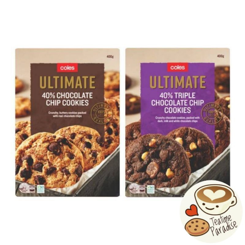 Coles Ultimate 40 Chocolate Chips Cookies 400g (Original / Triple) Shopee Malaysia