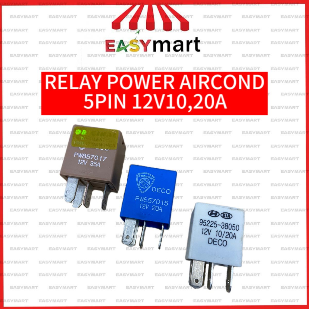 Relay Power HC Micro Power Relay Aircond 5PIN (12V/10,20A) PW857017