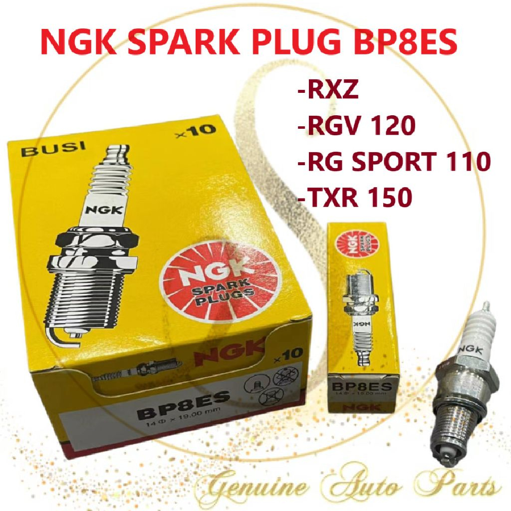 (100% ORIGINAL) NGK PLUG BP8ES - RXZ RGV 120 RG SPORT 110 TXR 150 ...
