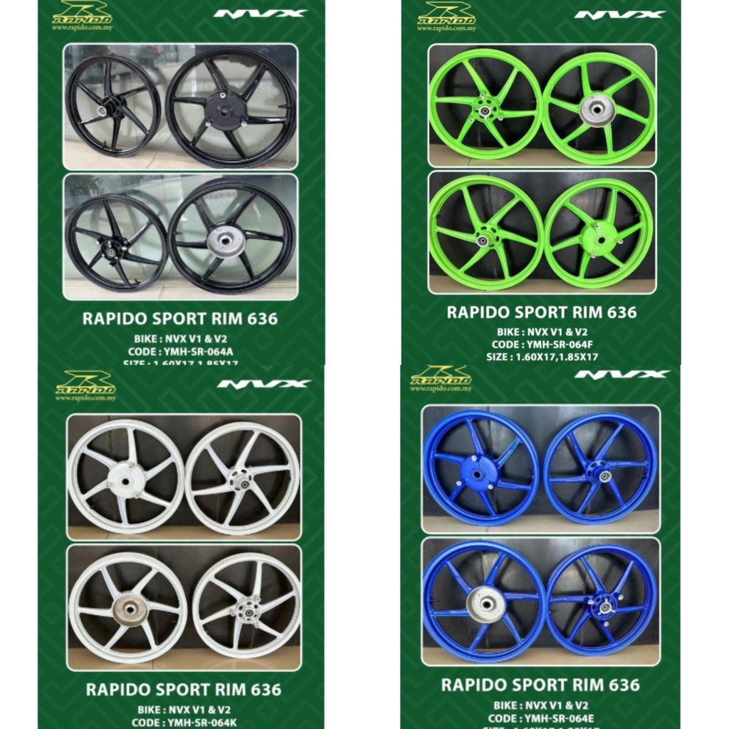 RAPIDO NVX155 SPORT RIM 636 RAPIDO MODEL 1.60 / 1.85 X 17 WHITE NEON ...