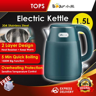 Bear Electric Kettle 1.5L Rapid-boil Water Boiler Stainless Steel 304  Inside