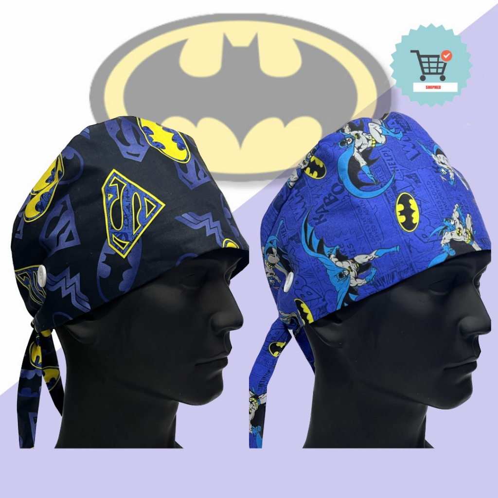 BATMAN* Adjustable Cotton Head Cap Women Man Medical Surgical Cap Scrub Cap  Surgeon Hat Clinic Dental Hospital gym