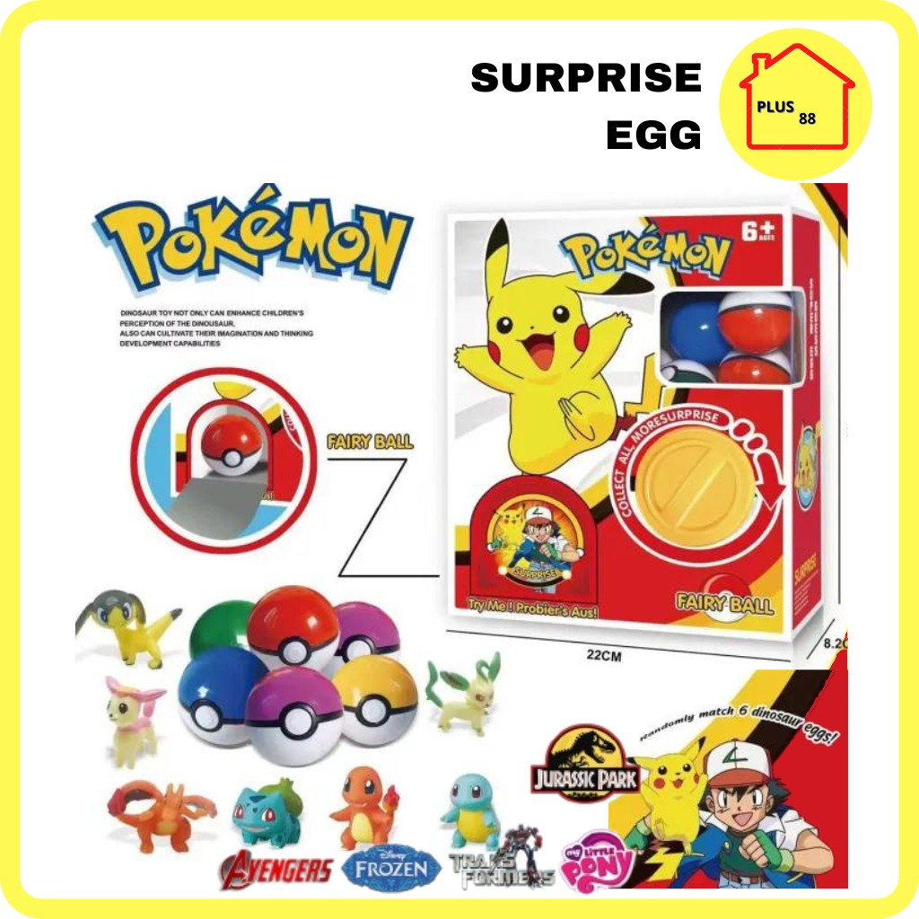 Pokemon Pikachu Frozen Transformers Avengers Toy Funny Egg Dinosaur ...