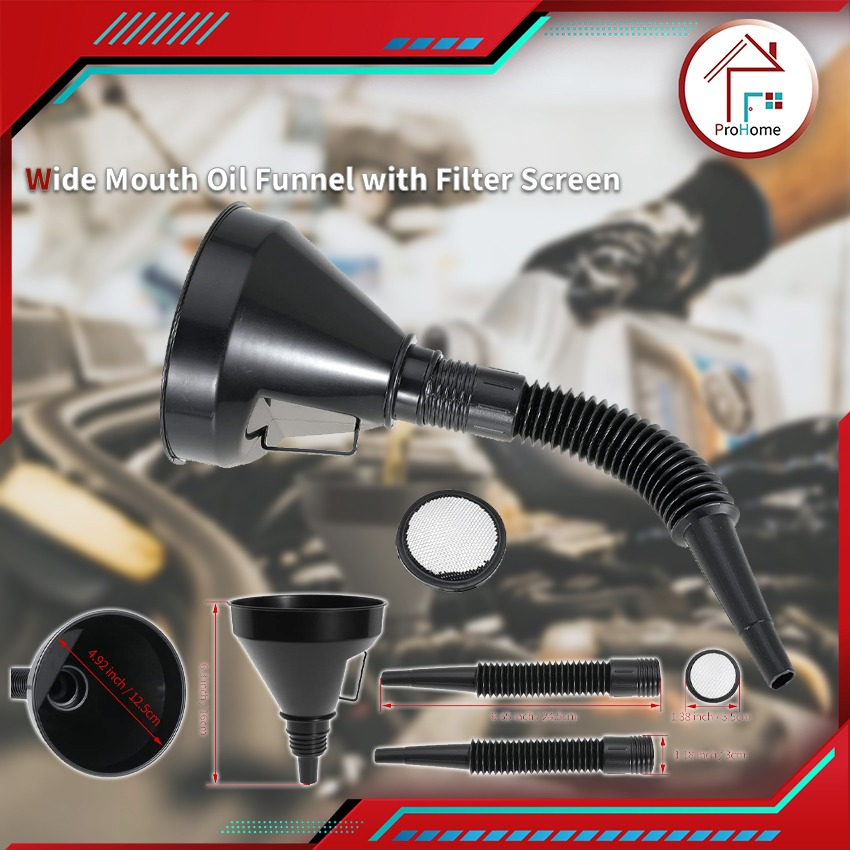 Oil Water Petrol Funnel With Filter Screen / Car Funnel / Motor Funnel
