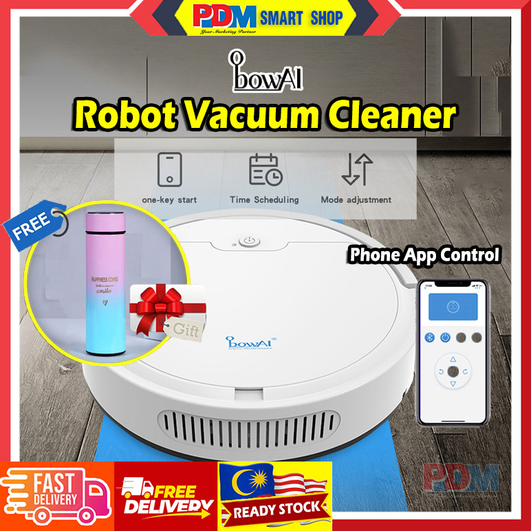 PDM BowAi Smart 3 in 1 Robot Vacuum Cleaner/Electronic Sweeper with