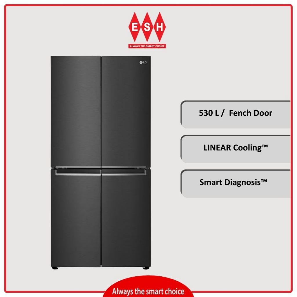 LG GCB22FTQVB 530L French Door Refrigerator with Smart Diagnosis