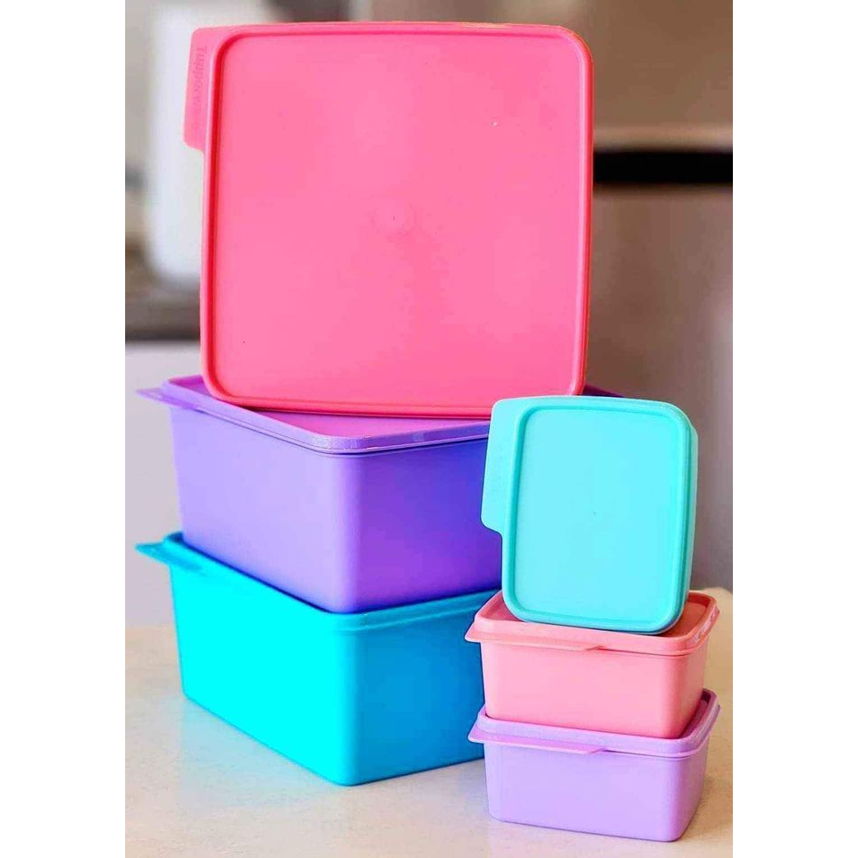Tupperware Snack & Stack 5L + 500ML/ Large Lunch Box Snack Buddy Keeper