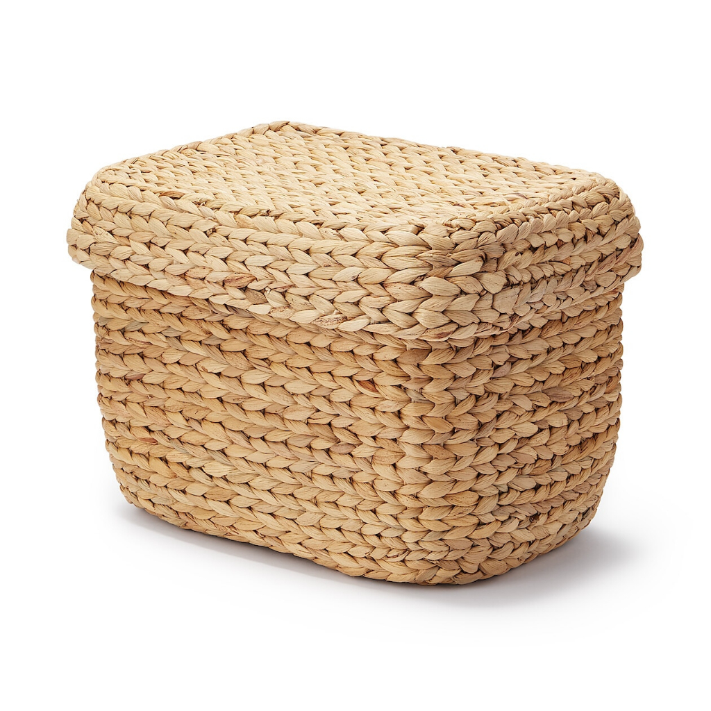 MUJI Water Hyacinth Basket With Lid Rectangle L Shopee Malaysia