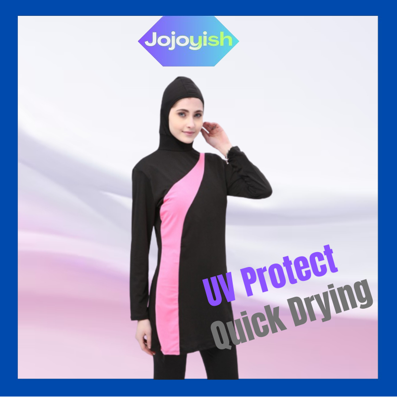 Muslimah Swimsuit Hijab Women Female Swimming Suit Baju Renang Plus