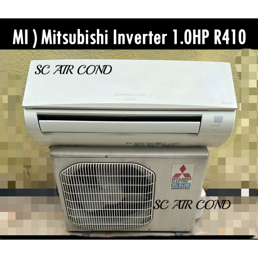 Ready Stock Mitsubishi 1.0HP Inverter Air Cond R410 GAS Installation KL