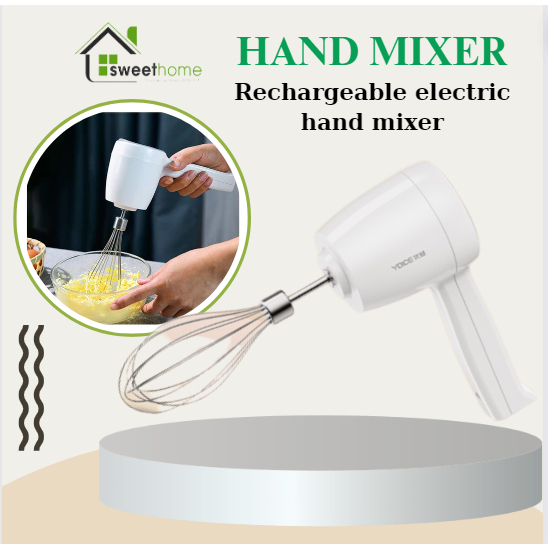 Wireless Electric Mini Hand Mixer Cream Whisker USB Rechargeable