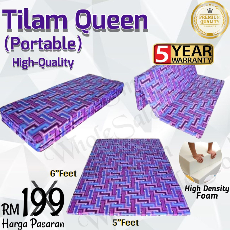 Premium Quality Latex Foam Queen Size • Foldable Mattress Tilam Queen