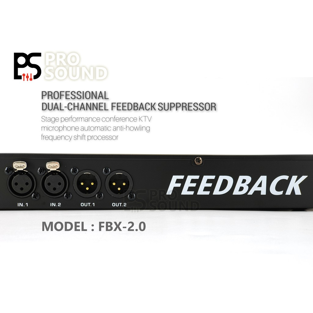 2-in 2-Out Feedback Suppressor - Digital Audio Processor For Microphones, Anti-Howling For KTV, Stages