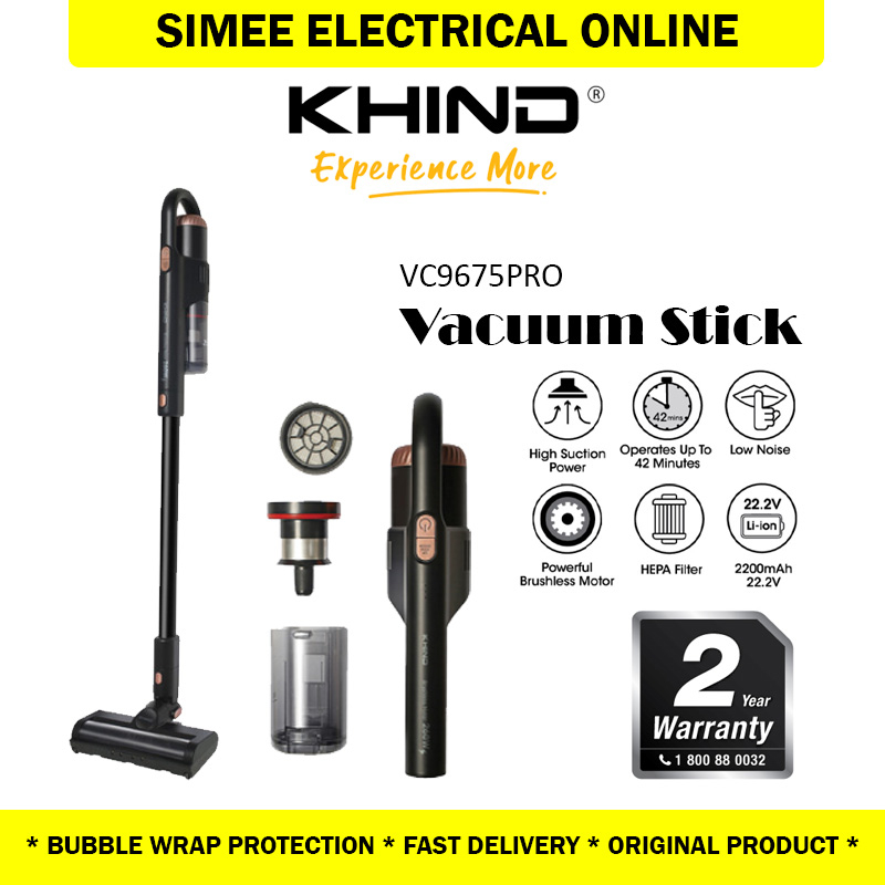 Khind Cordless Vacuum Cleaner VC9675PRO 2 in 1 Handheld Vacuum Bagless