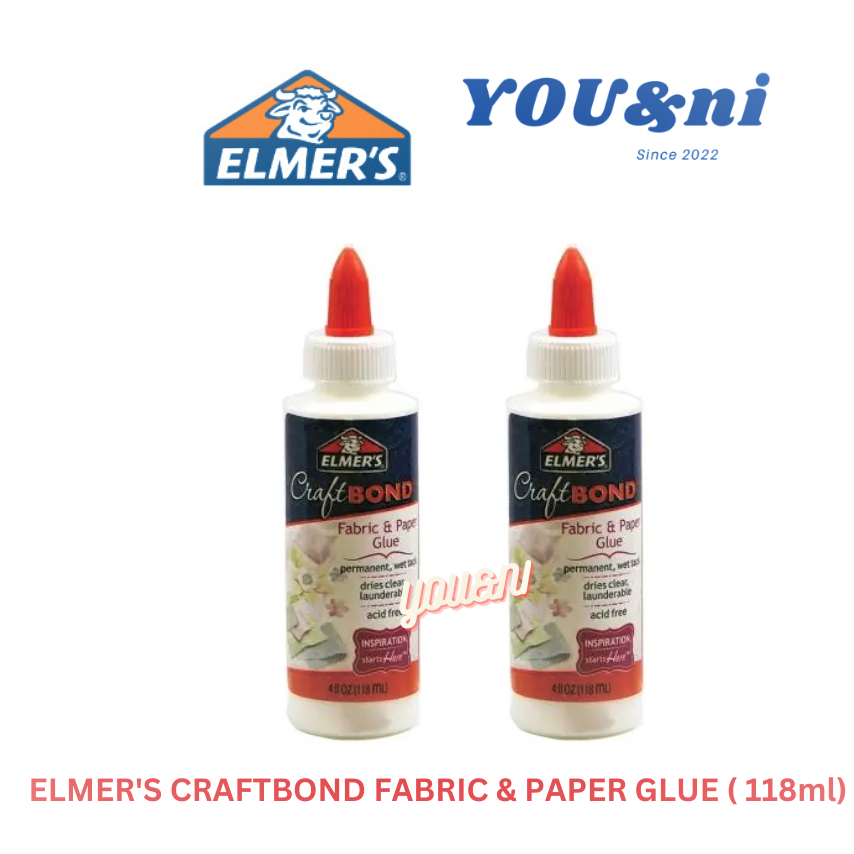 100 ORIGINAL ELMER'S CRAFTBOND FABRIC & PAPER GLUE ( 118ml) Shopee