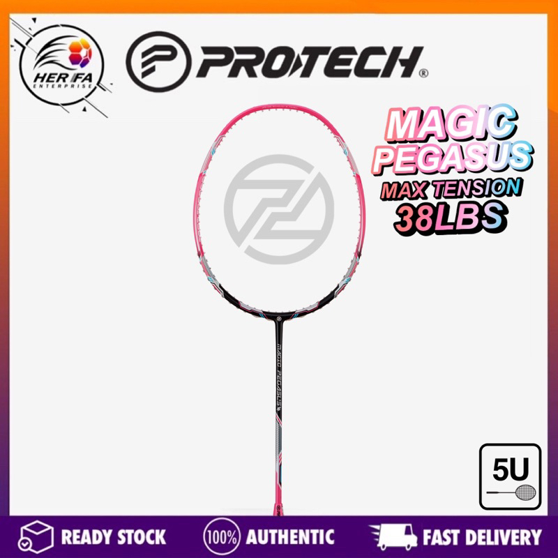 PROTECH Magic Pegasus 5UG1 Badminton Rackets Max Tension 38 LBS Shopee Malaysia
