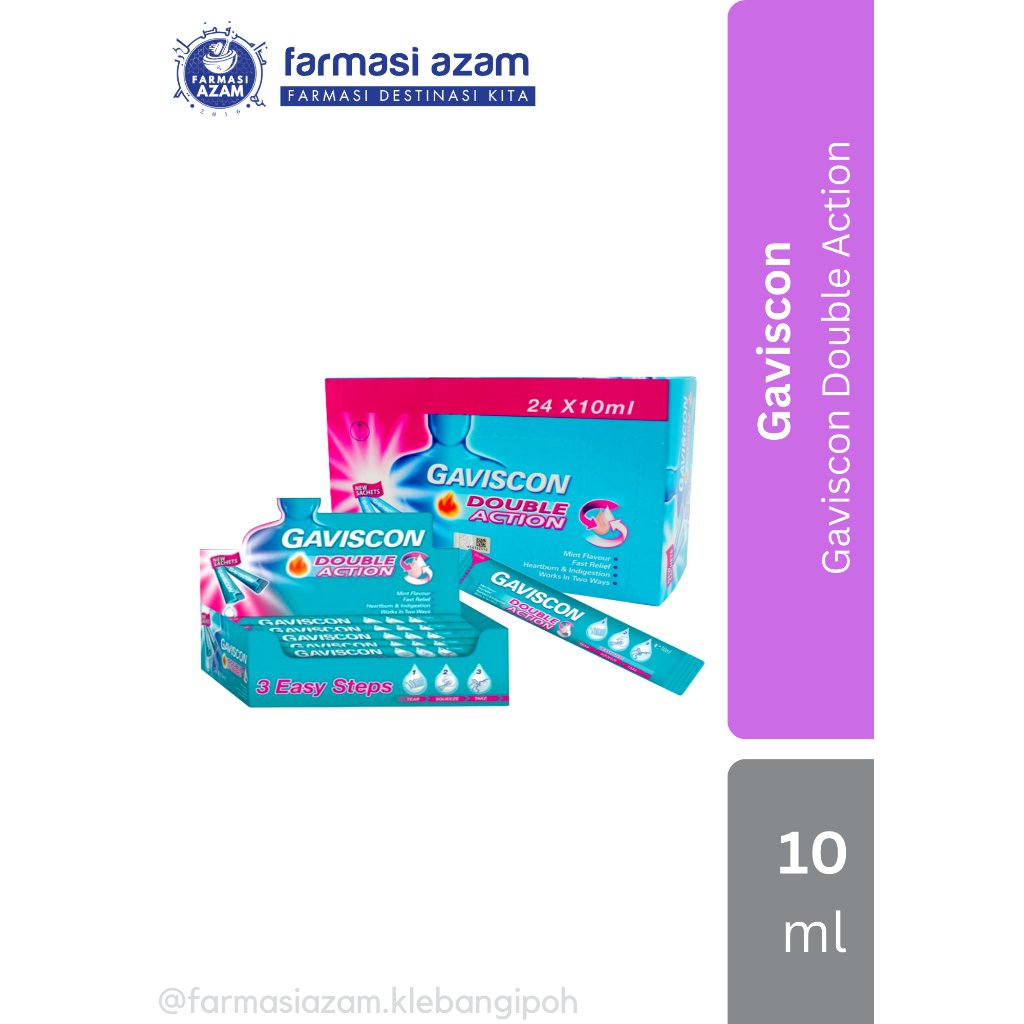 GAVISCON DOUBLE ACTION 10ML MINT FLAVOUR (EXP:4/25) | Shopee Malaysia
