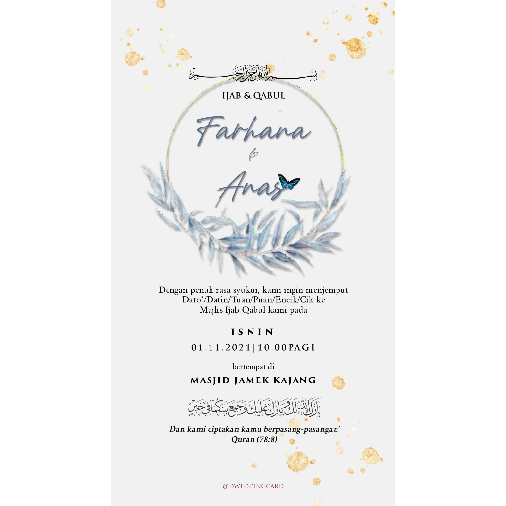 Kad Kahwin Digital/Digital Wedding Invitation/Kad Kahwin Murah/Alive