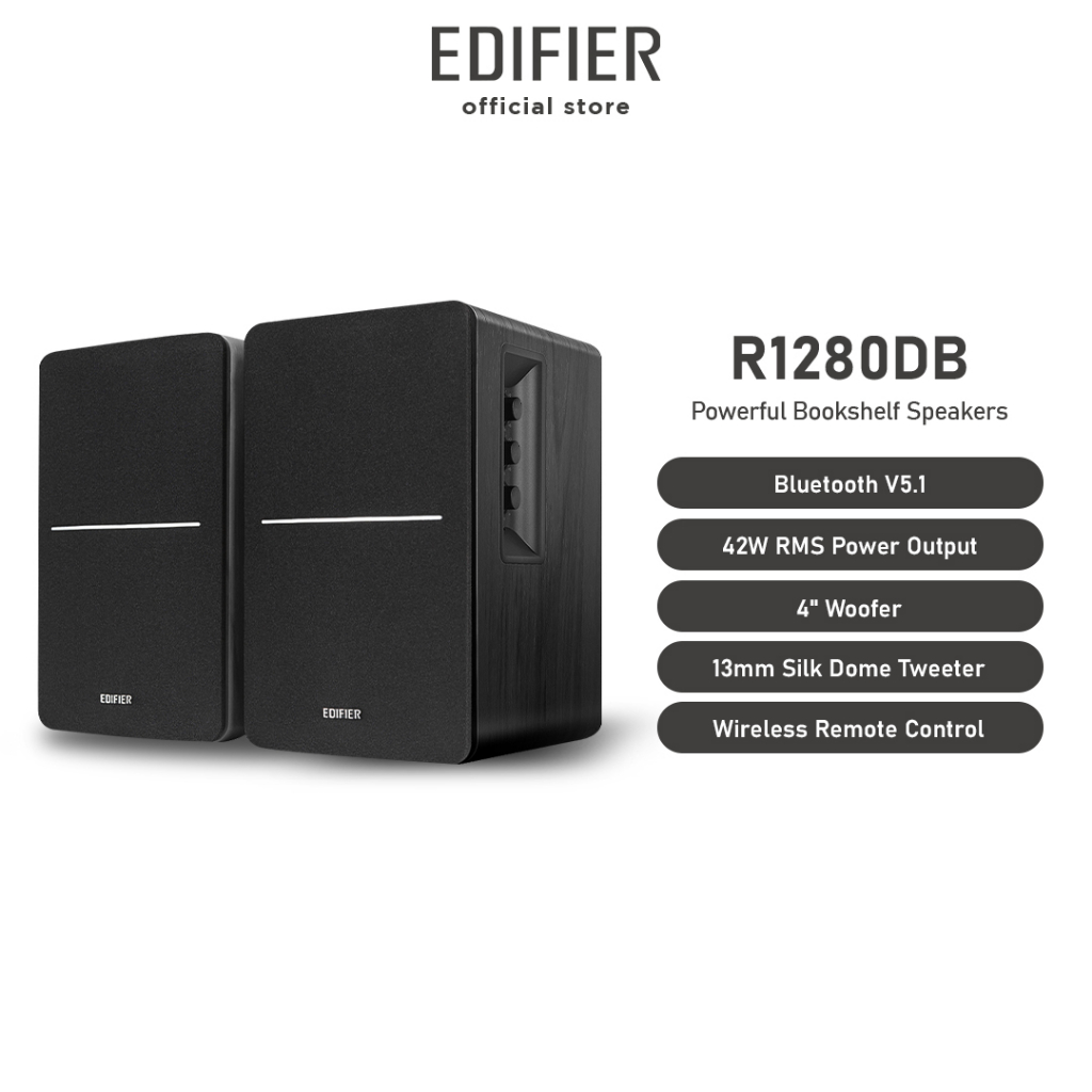 Edifier R1280DBs Powered Bluetooth Computer Speakers, Bookshelf