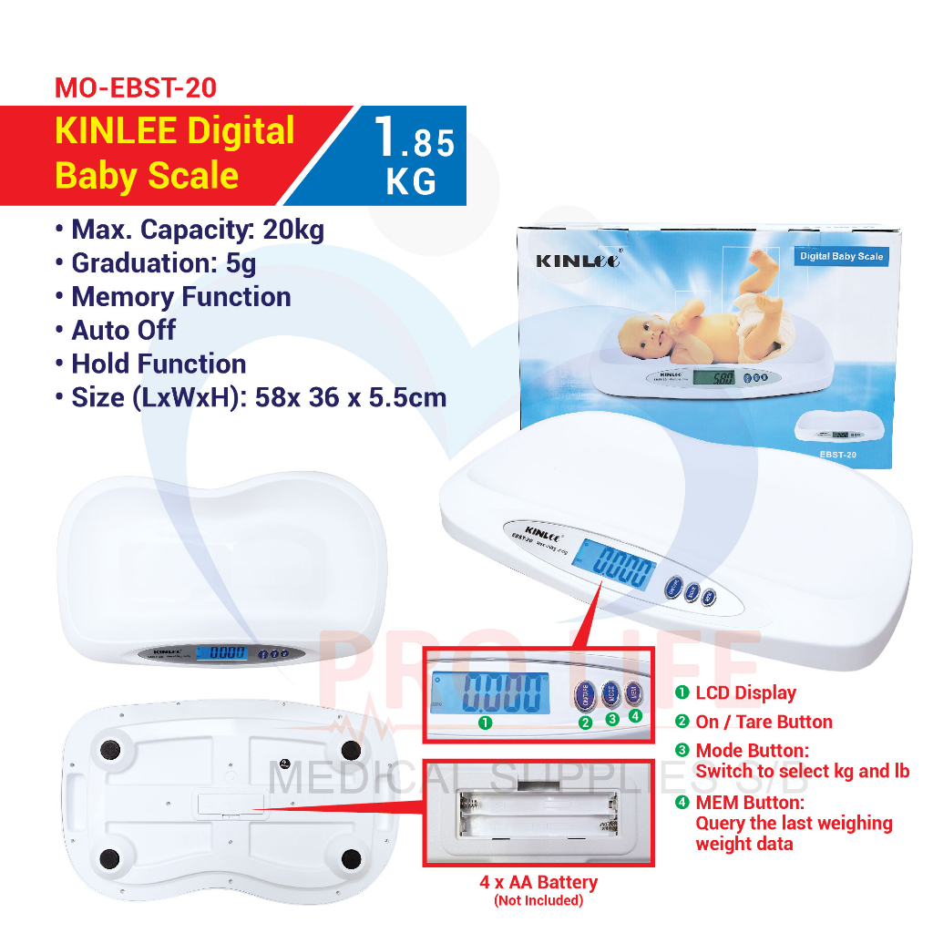 KINLEE Digital Baby Scale(MO-EBST-20) | Shopee Malaysia