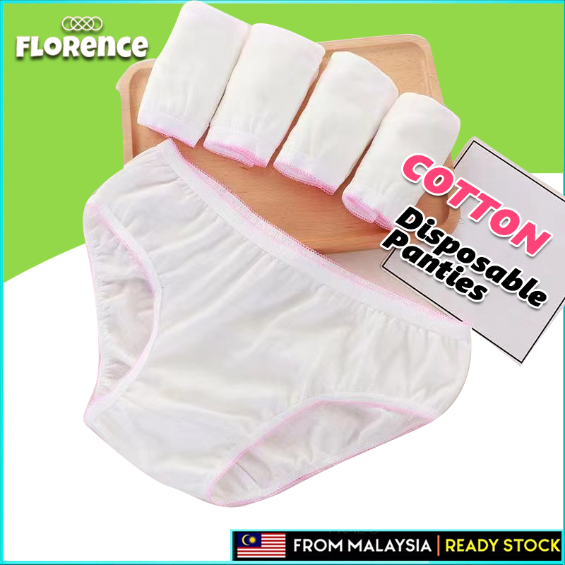 Ready Stock] 100% Pure Cotton Disposable Panties Underwear Women
