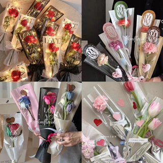 20 Pcs Single Flower Packaging Floral Wrappers for Florist Bouquet
