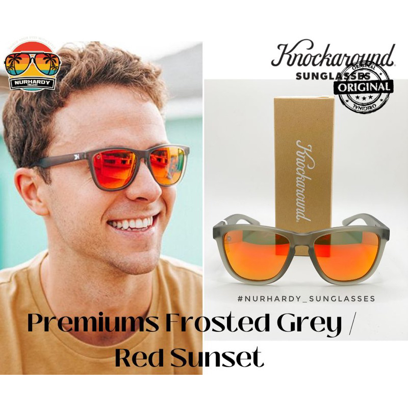 100% Original Premiums Polarized FROSTED GREY / RED SUNSET | Shopee ...