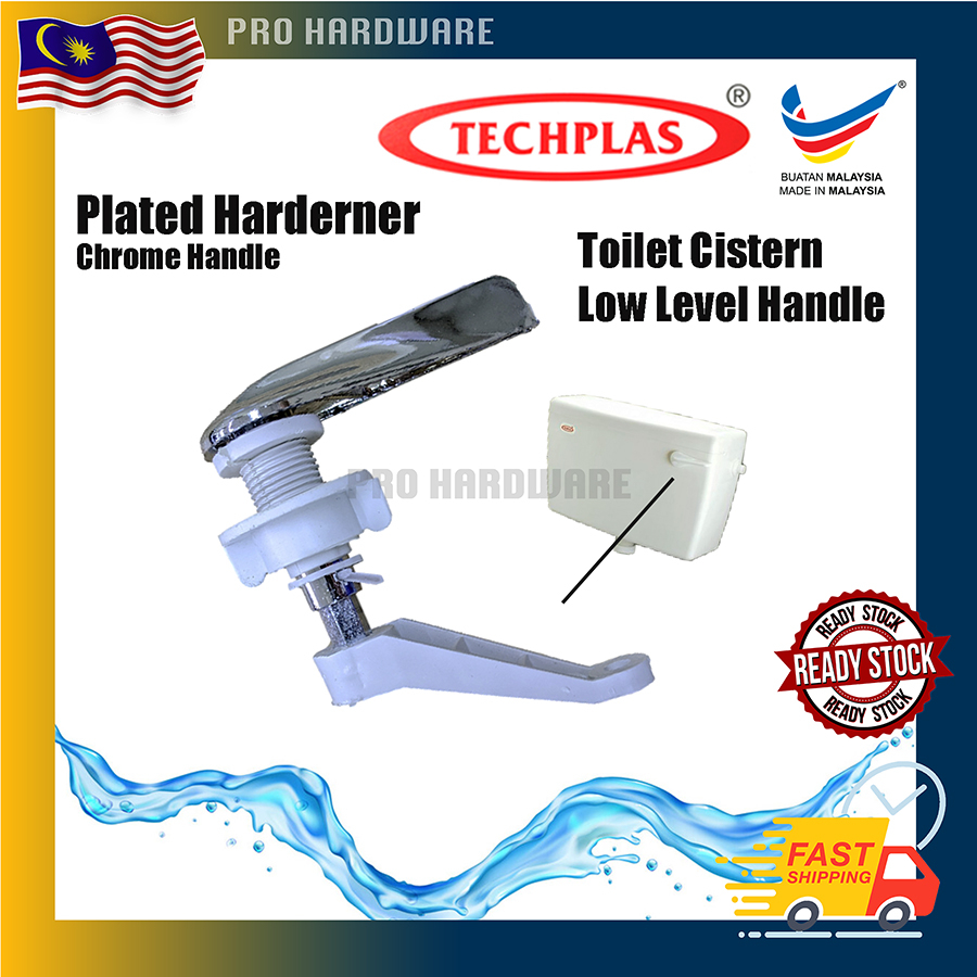 Techplas Toilet Low Level Metal Chrome / PVC Cistern Flush Handle ...