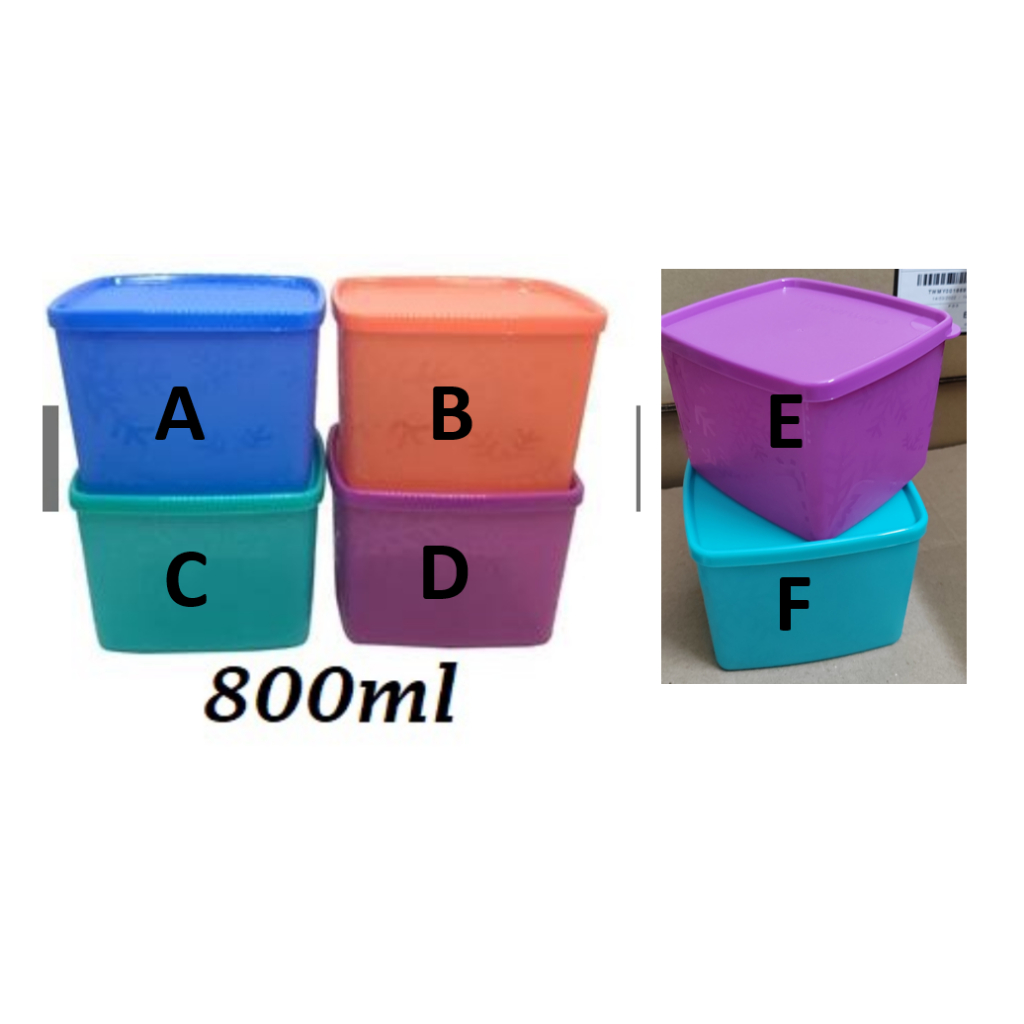 [READY STOCK] Tupperware Snowflake Square Medium 800ml (1 pieces ...