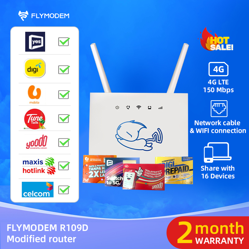 FLYMODEM R109D MODIFIED ROUTER WIFI UNLIMITED - NOT EAT HOTSPOT ...