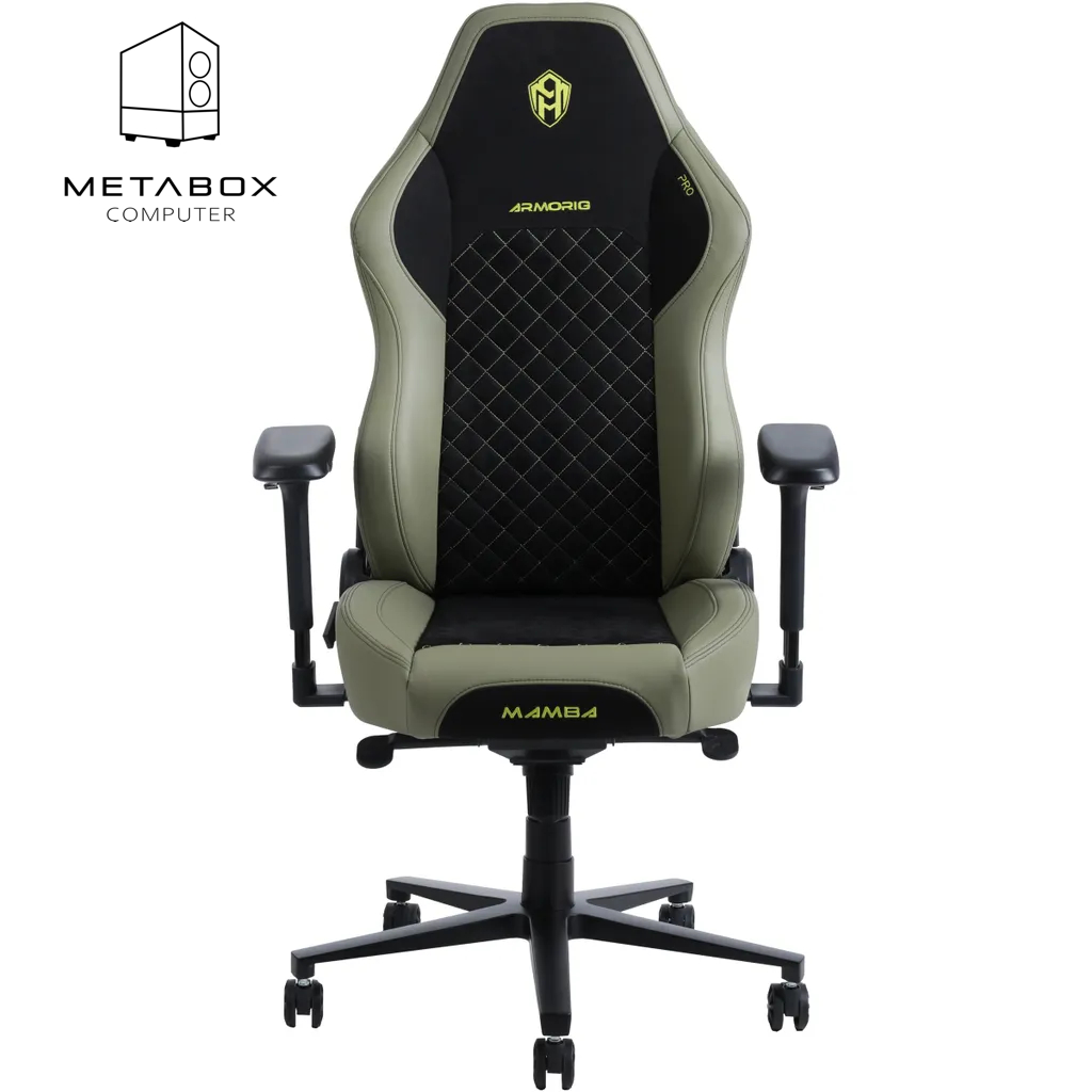 Armorig Mamba Pro Series Army Green Premium Fabric+Leather Gaming