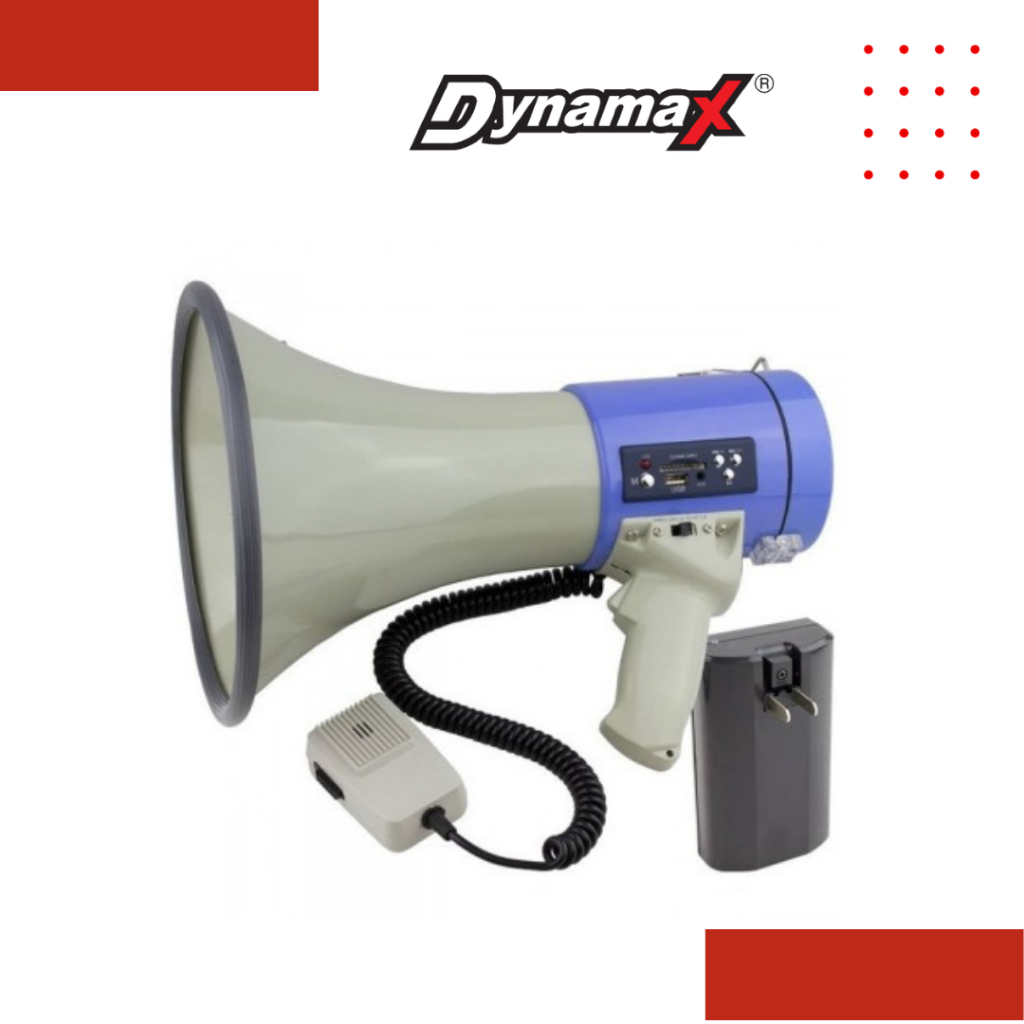 Power Megaphone Loud Hailer Dynamax SR99SU with Siren + Support SD/MMC