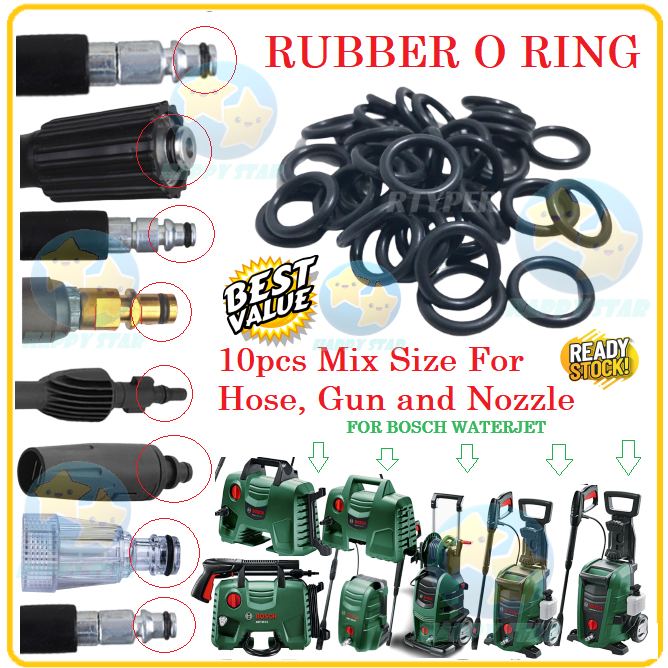 10pcs RUBBER ORING O RING PRESSURE WASHER SPARE PART BOSCH Aquatak 110