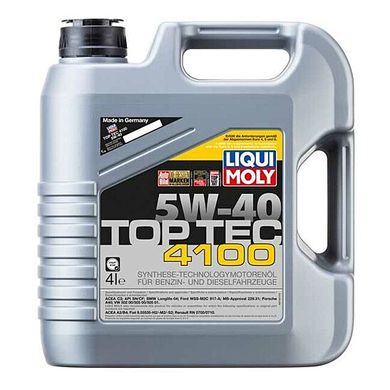 Liqui Moly 5w40 Top Tec 4L Fully Synthetic Engine Oil Minyak Hitam