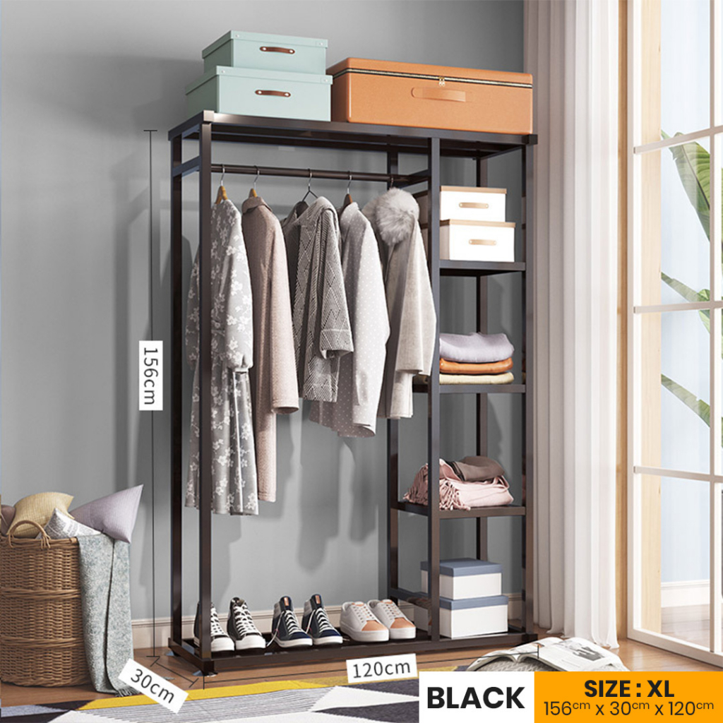 ⚡️LIKE BUG⚡️Pasha Metal Folding L Shape Clothing Hanger Rack/ Clothes ...