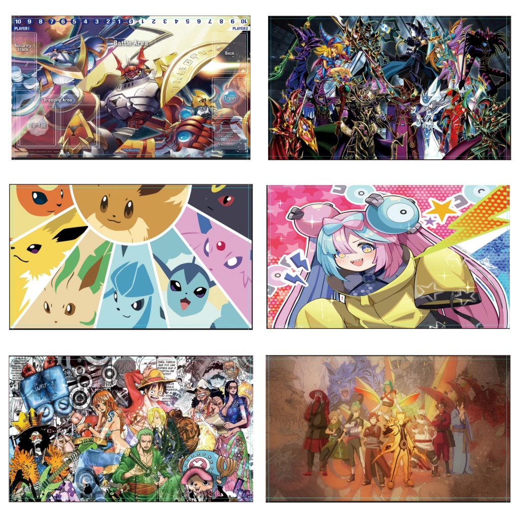 Playmat Pokemon/Digimon/Yugioh/Vanguard/Naruto/One Piece/Gundam/Genshin Impack/Card protector