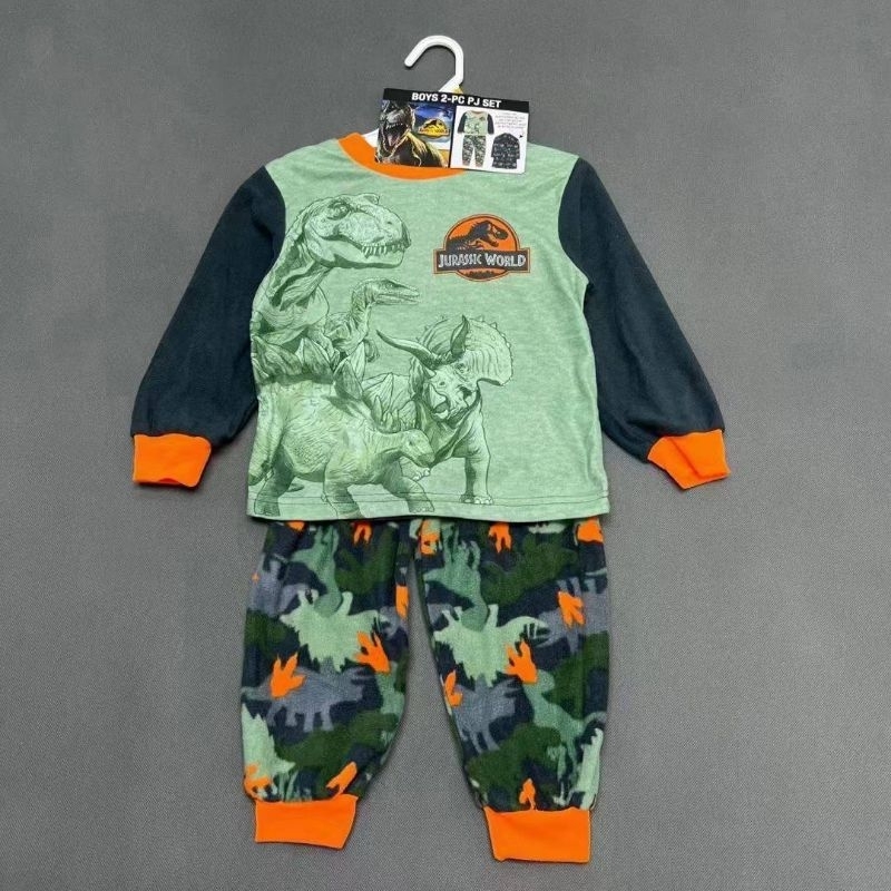 Pyjama Jurassic World Garçon - Manches Longues - Taille 4 à 10 Ans - 100% Coton Et Polyester