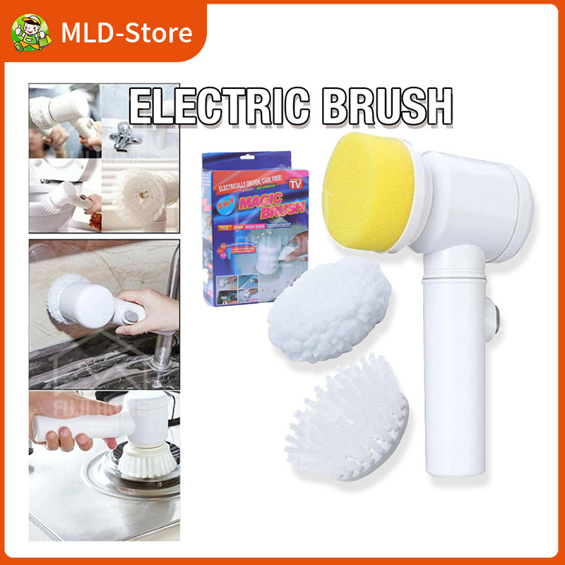 MLD 🇲🇾 Electric Brush Cleaner Bathroom 5in1 Handheld Bathtub Brush