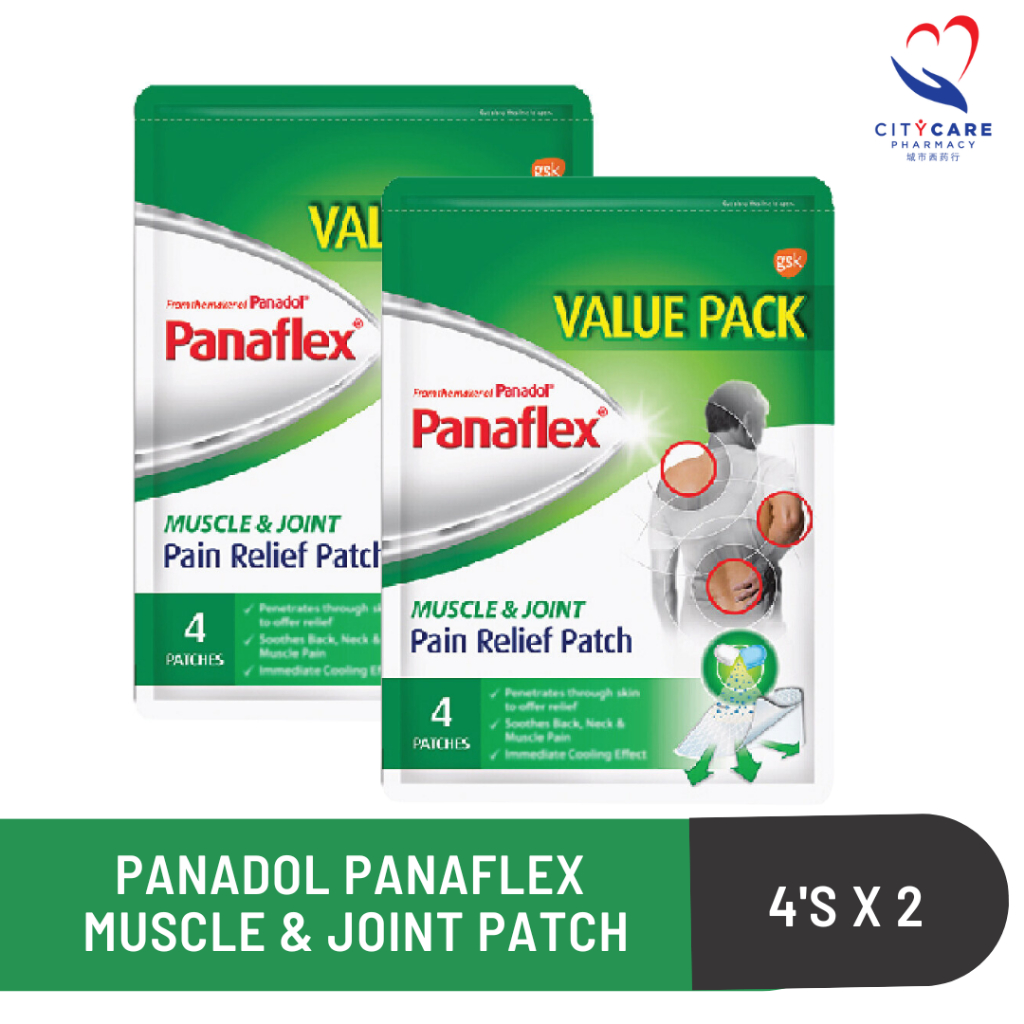 PANADOL Panaflex Muscle & Joint Pain Relief Patch 4's x 2 (Value Pack) Shopee Malaysia