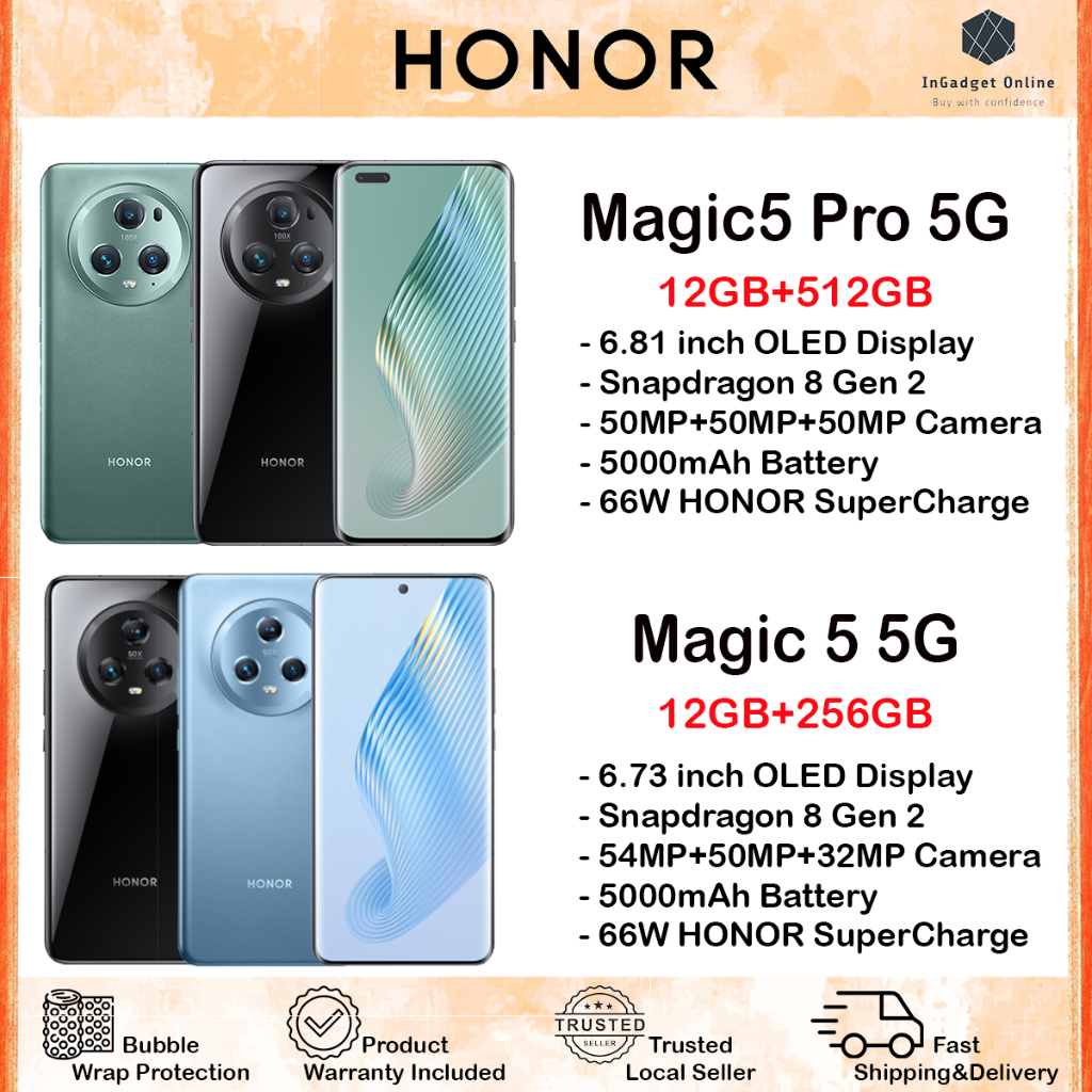 Honor Magic 5 Pro 5G (12GB+512GB) / Magic 4 Pro (8+256GB) / 100