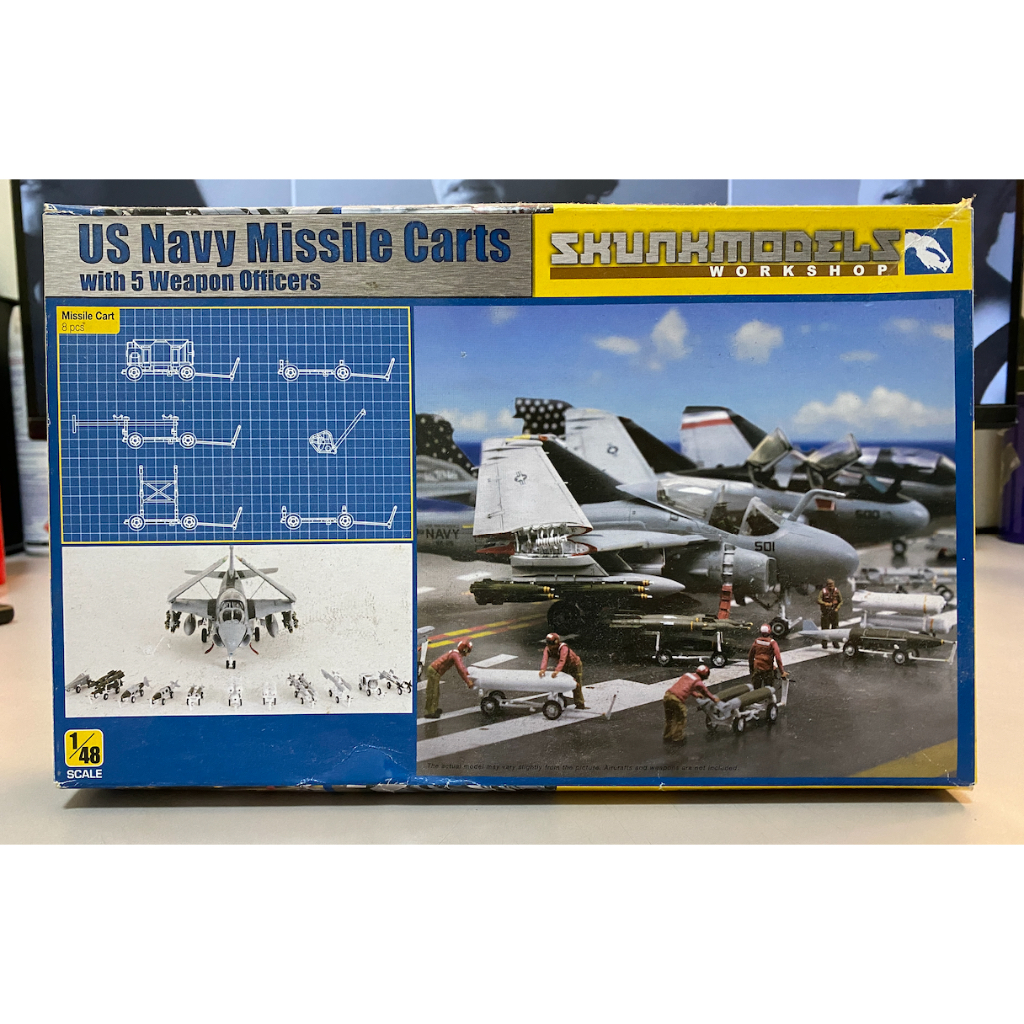 SKUNKMODELS US Navy Missiles Carts with 5 Weapon Officers 1/48 48023 ...