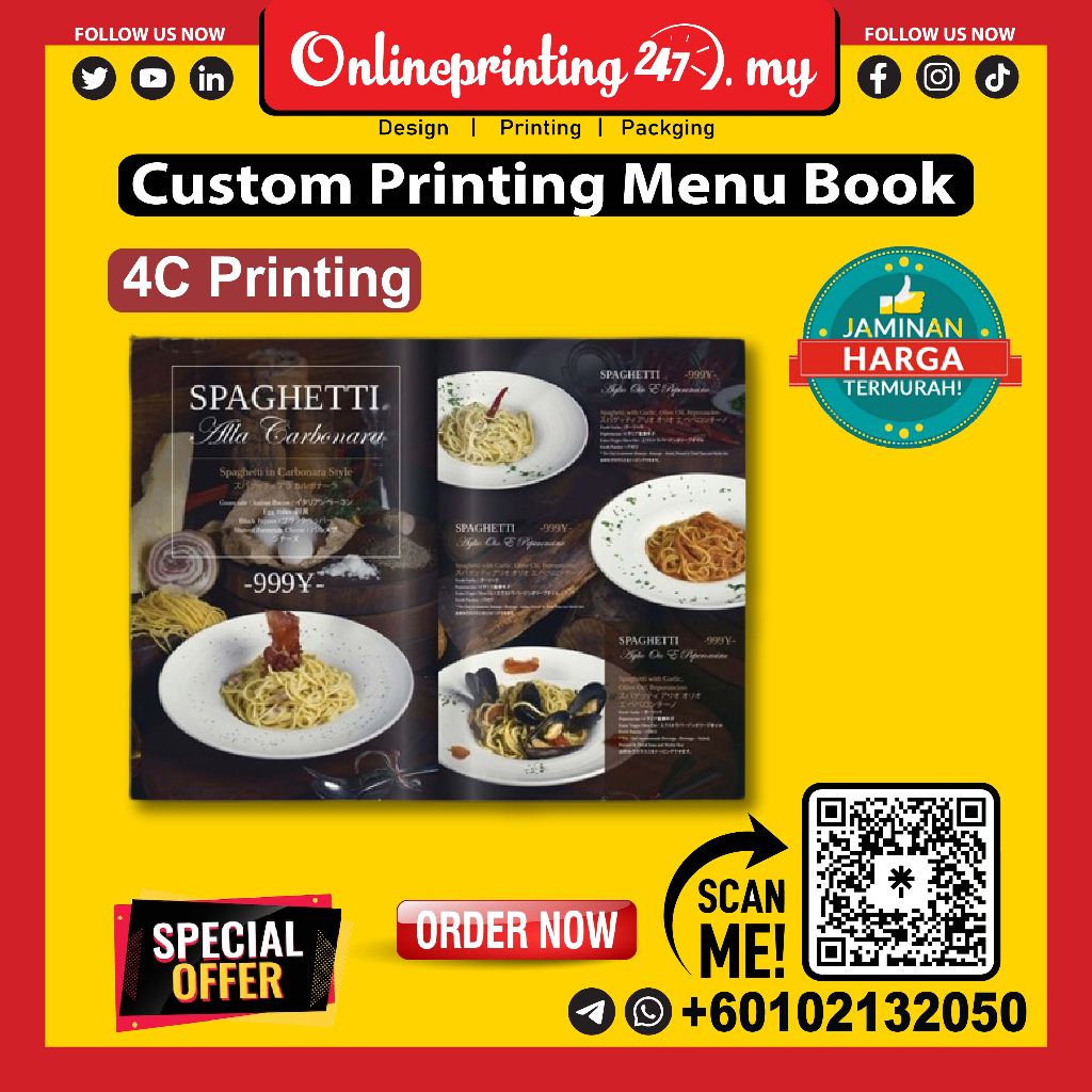 Professional Modern Menu Design | Customise Modern Menu printing ...