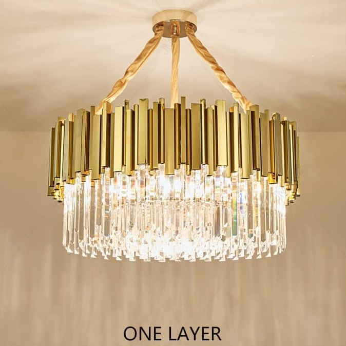 Luxury Crystal Chandelier Lampu Hiasan Siling LED Kristal Chandelier