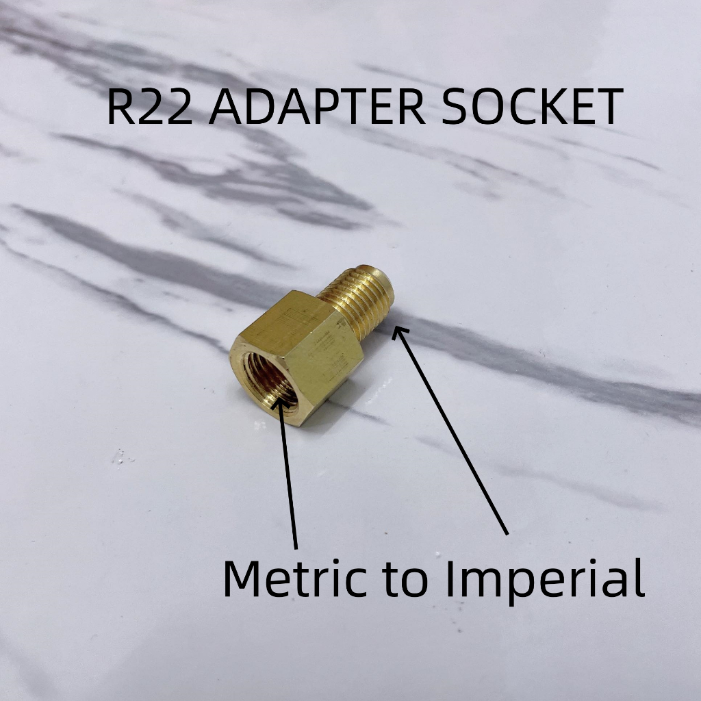 Adapter Charging Hose converter gas pipe r22 adapter r410a r32 aircond ...