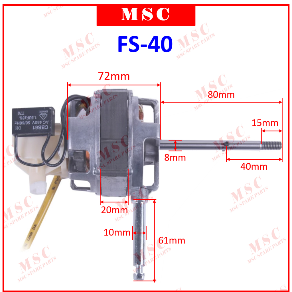 100 PURE COPPER UNIVERSAL FAN MOTOR 60W 12" 16" TABLE FAN MOTOR