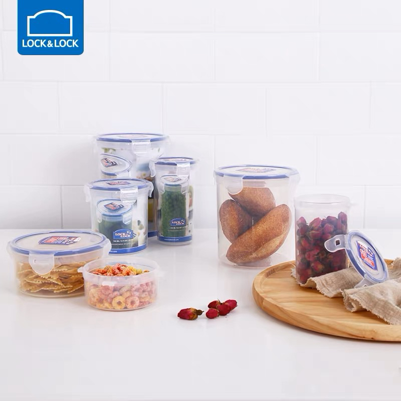 LOCKNLOCK ROUND CONTAINER PLASTIC SEALED FOOD FRIDGE STORAGE | Shopee ...